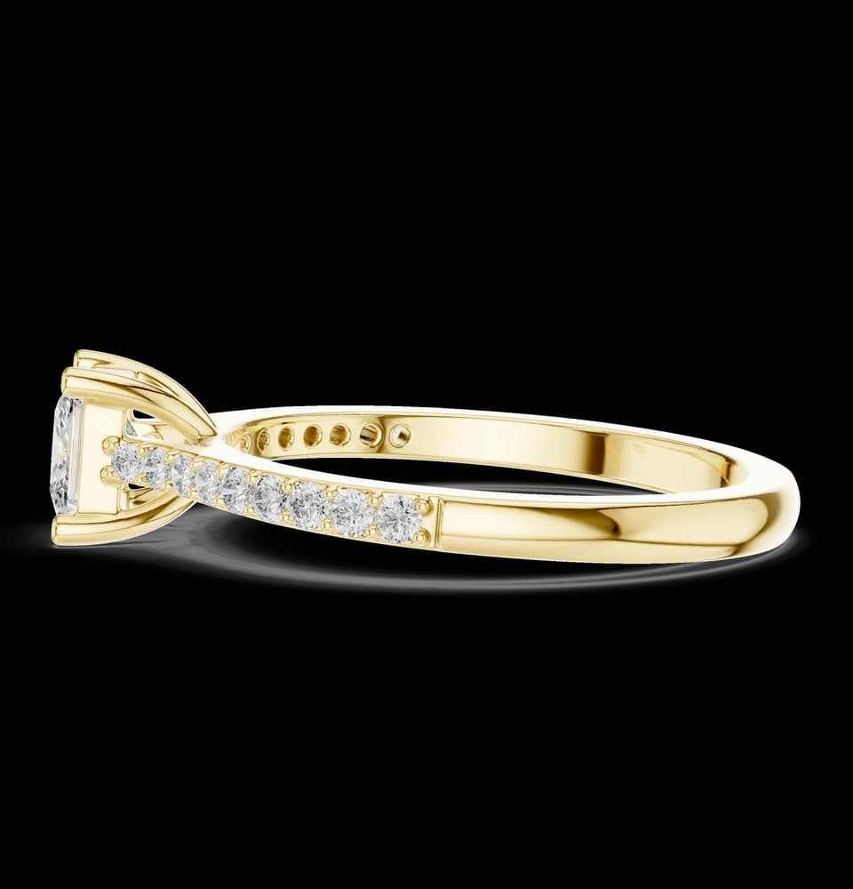 Modern Princess Pavé Diamond Ring - Image 6 Modern Princess Pavé Diamond Ring, view 6 of 6