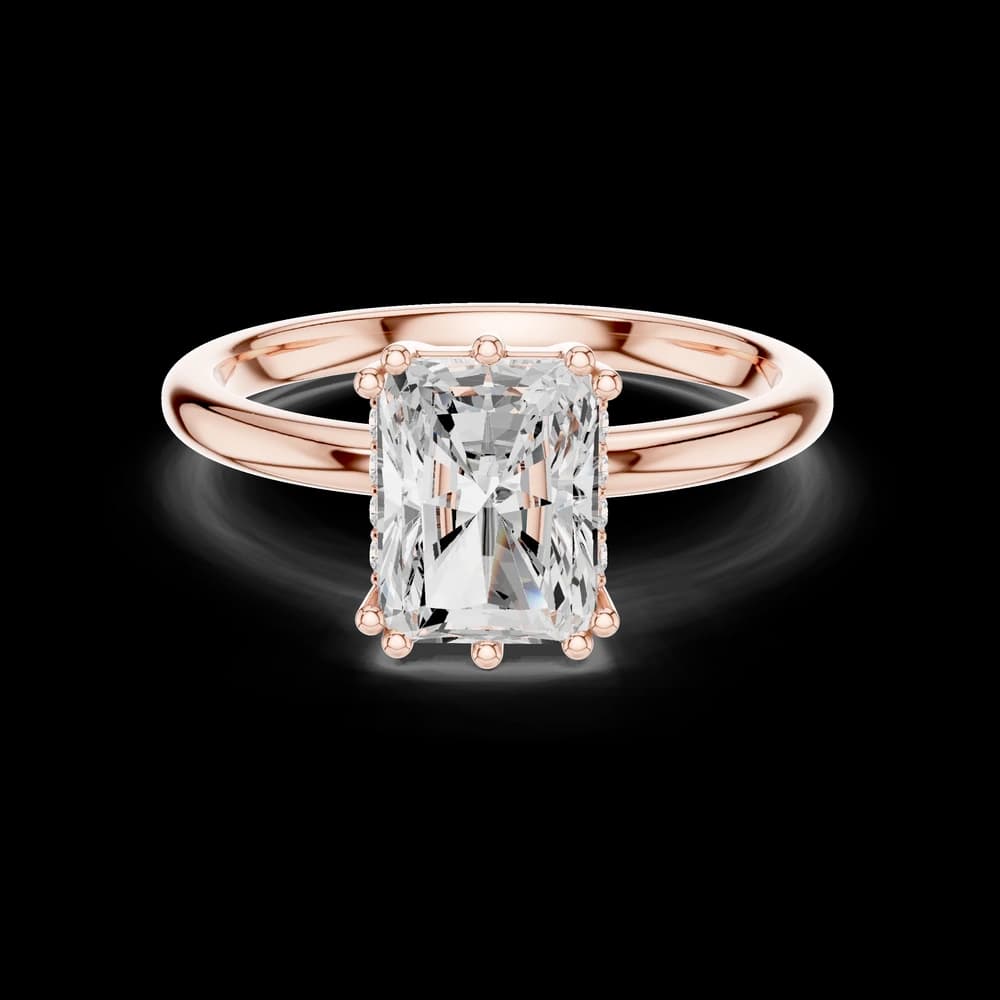 Radiant Cut Solitaire Lab Grown Diamond Ring - Image 1 Radiant Cut Solitaire Lab Grown Diamond Ring, view 1 of 6