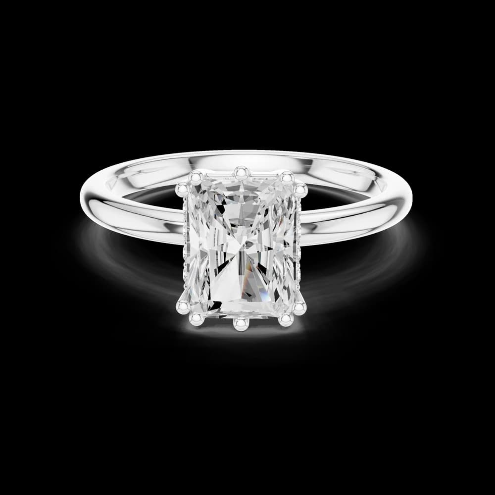 Radiant Cut Solitaire Lab Grown Diamond Ring - Image 2 Radiant Cut Solitaire Lab Grown Diamond Ring, view 2 of 6