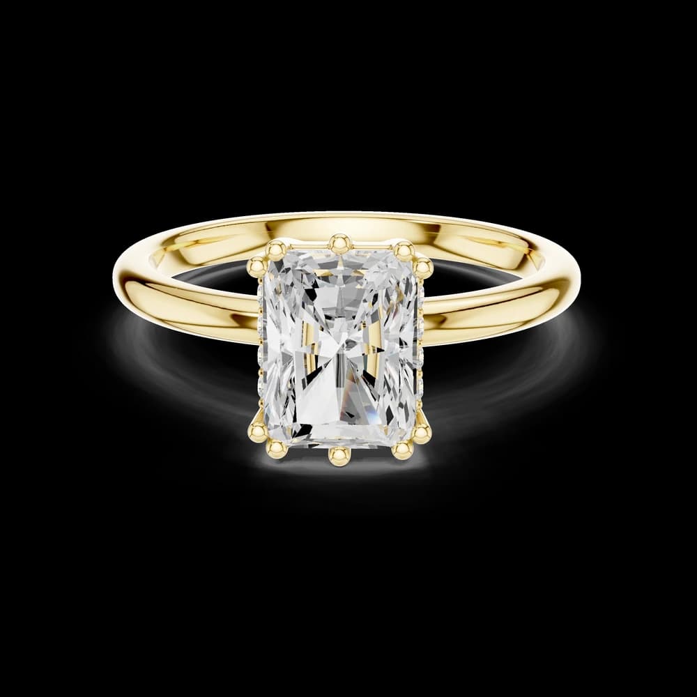 Radiant Cut Solitaire Lab Grown Diamond Ring - Image 3 Radiant Cut Solitaire Lab Grown Diamond Ring, view 3 of 6