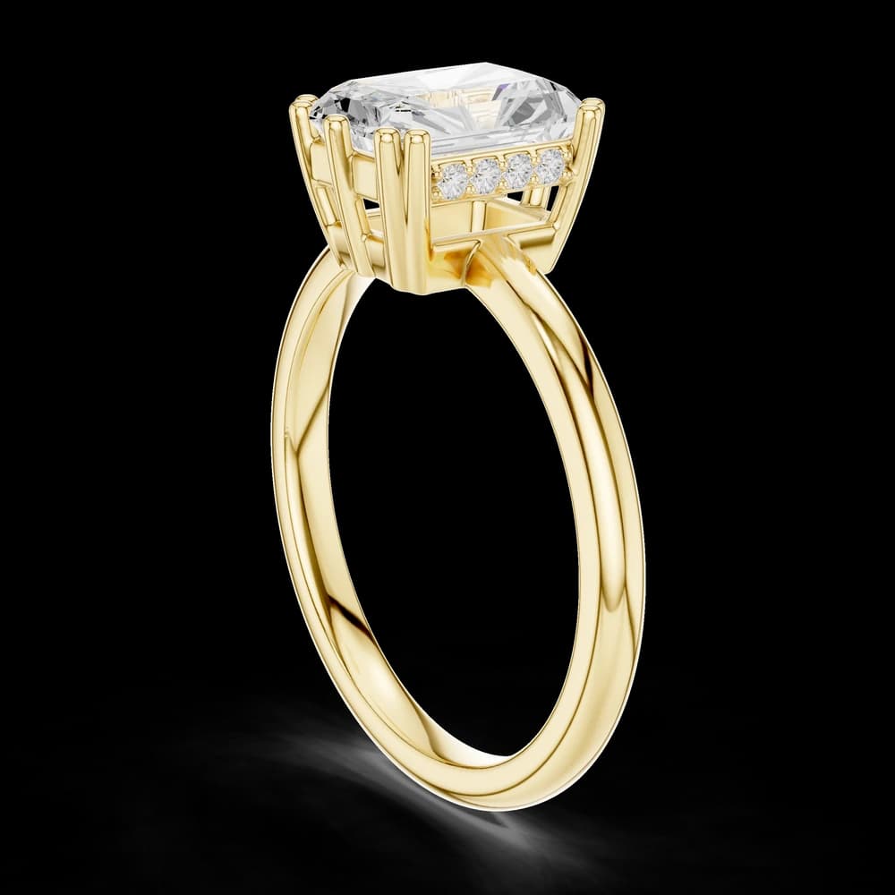 Radiant Cut Solitaire Lab Grown Diamond Ring - Image 4 Radiant Cut Solitaire Lab Grown Diamond Ring, view 4 of 6