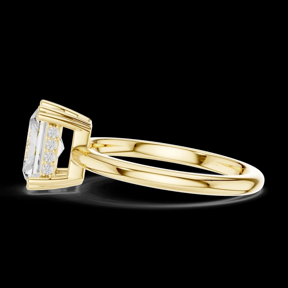 Radiant Cut Solitaire Lab Grown Diamond Ring - Image 6 Radiant Cut Solitaire Lab Grown Diamond Ring, view 6 of 6