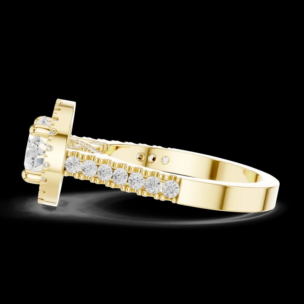 Brook Stream Lab Grown Diamond Scalloped Basket Ring - Image 9 Brook Stream Lab Grown Diamond Scalloped Basket Ring, view 9 of 9
