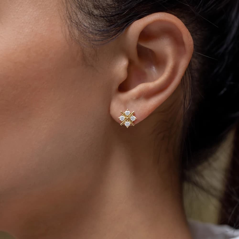 Calm Sea lab grown diamond earring design - Image 1 Calm Sea lab grown diamond earring design, view 1 of 7