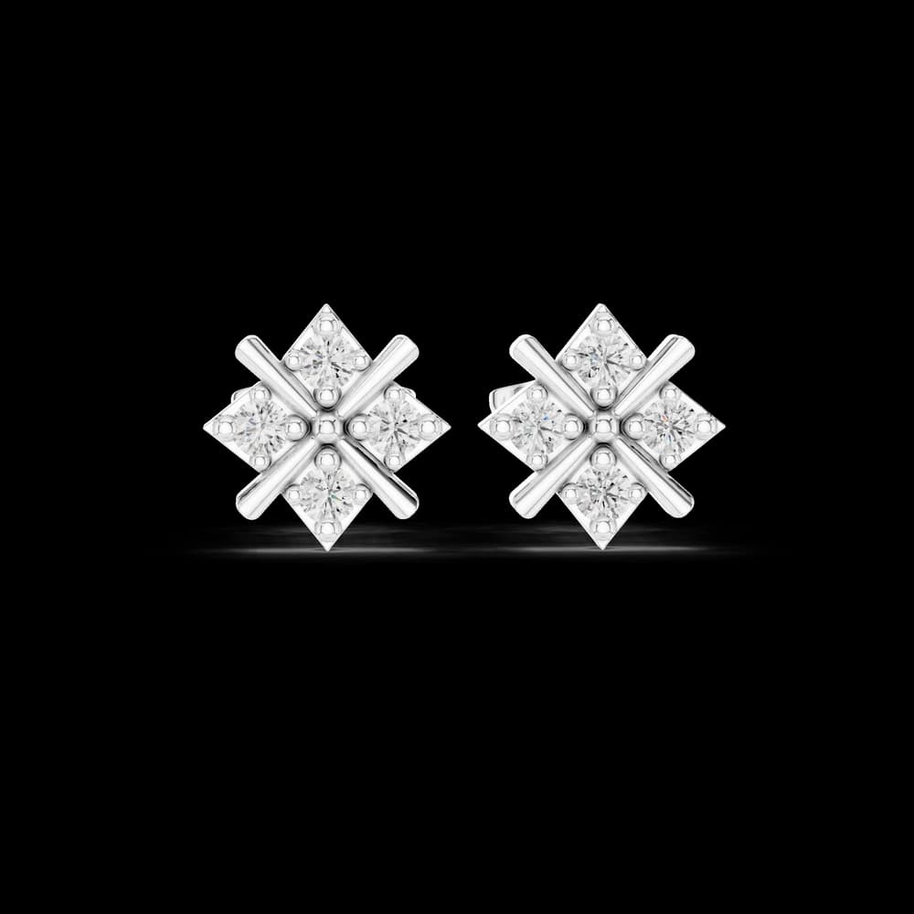 Calm Sea lab grown diamond earring design - Image 3 Calm Sea lab grown diamond earring design, view 3 of 7