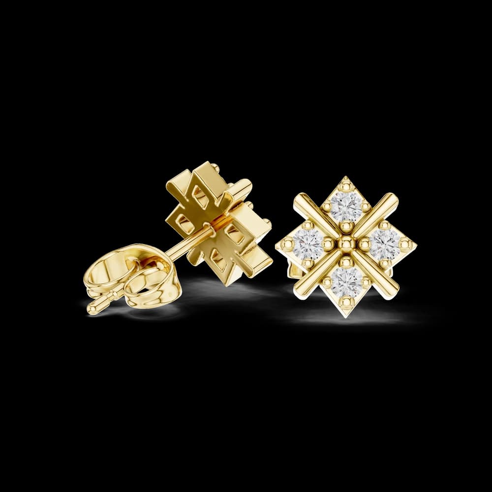 Calm Sea lab grown diamond earring design - Image 5 Calm Sea lab grown diamond earring design, view 5 of 7