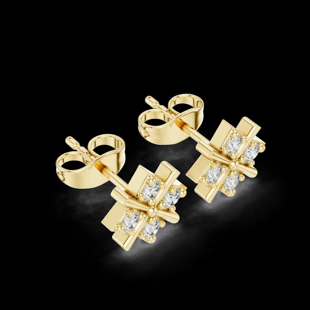 Calm Sea lab grown diamond earring design - Image 6 Calm Sea lab grown diamond earring design, view 6 of 7