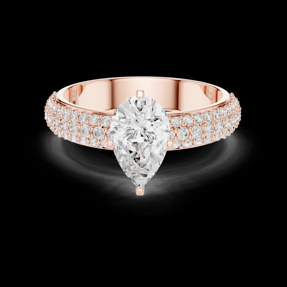 Captivating 1 ct Pear Diamond Lab Grown Diamond Ring - Image 1 Captivating 1 ct Pear Diamond Lab Grown Diamond Ring, view 1 of 6