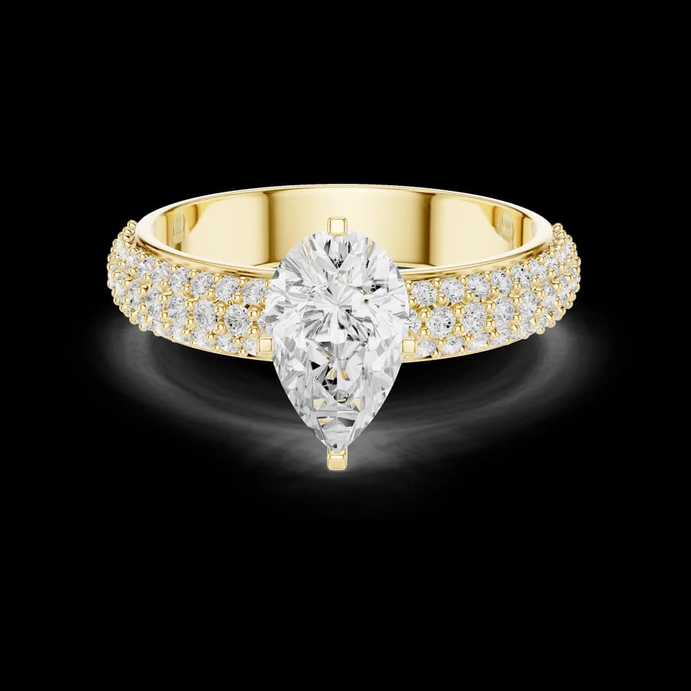 Captivating 1 ct Pear Diamond Lab Grown Diamond Ring - Image 3 Captivating 1 ct Pear Diamond Lab Grown Diamond Ring, view 3 of 6