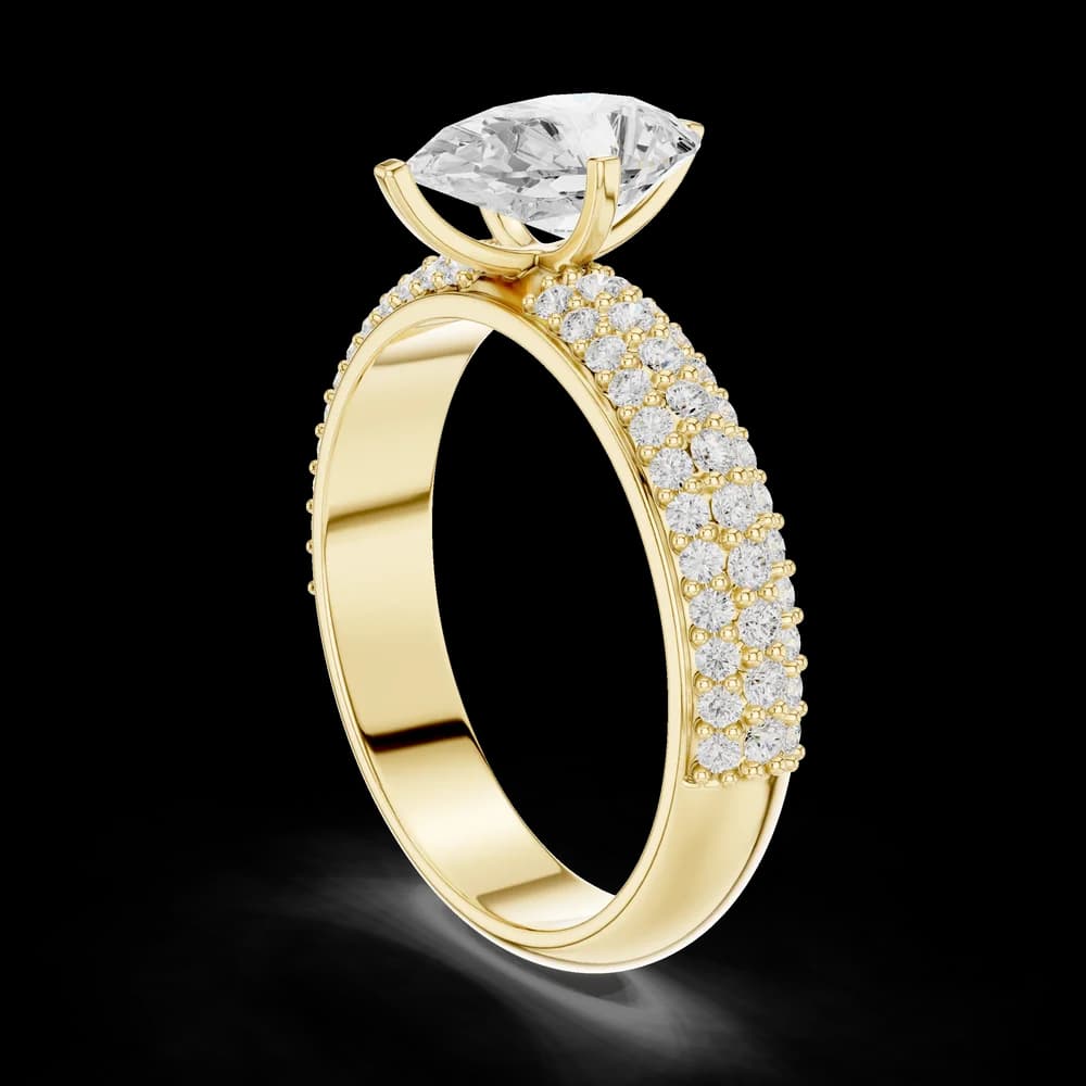 Captivating 1 ct Pear Diamond Lab Grown Diamond Ring - Image 4 Captivating 1 ct Pear Diamond Lab Grown Diamond Ring, view 4 of 6