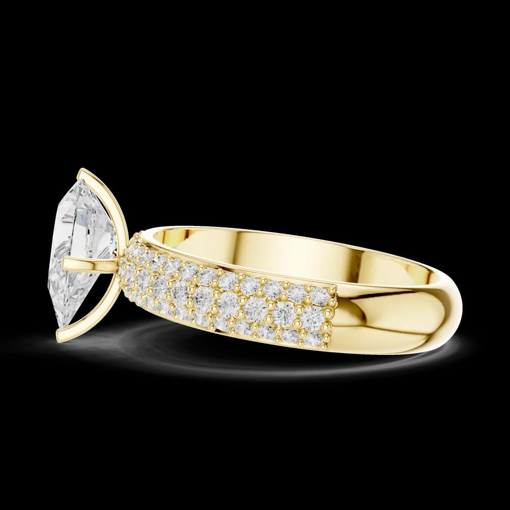 Captivating 1 ct Pear Diamond Lab Grown Diamond Ring - Image 6 Captivating 1 ct Pear Diamond Lab Grown Diamond Ring, view 6 of 6
