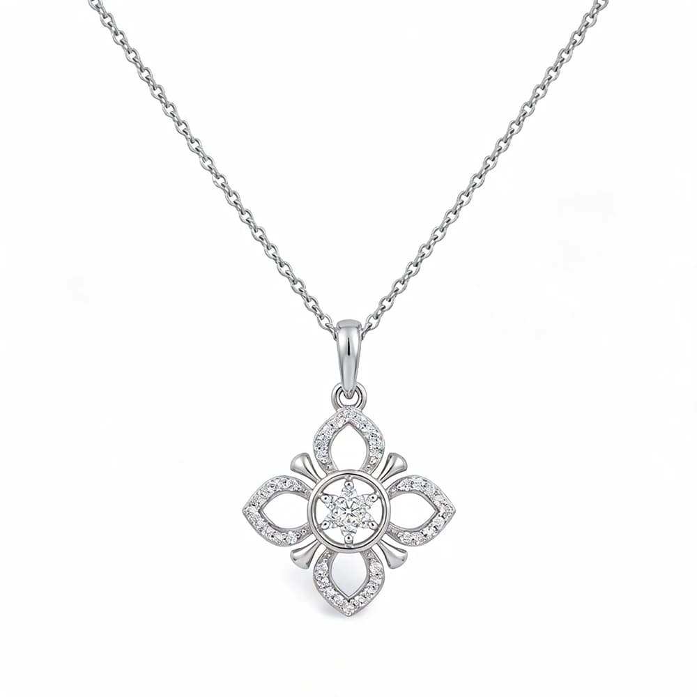 Captivating Open Circle Lab Grown Diamond Pendant - Image 4 Captivating Open Circle Lab Grown Diamond Pendant, view 4 of 5