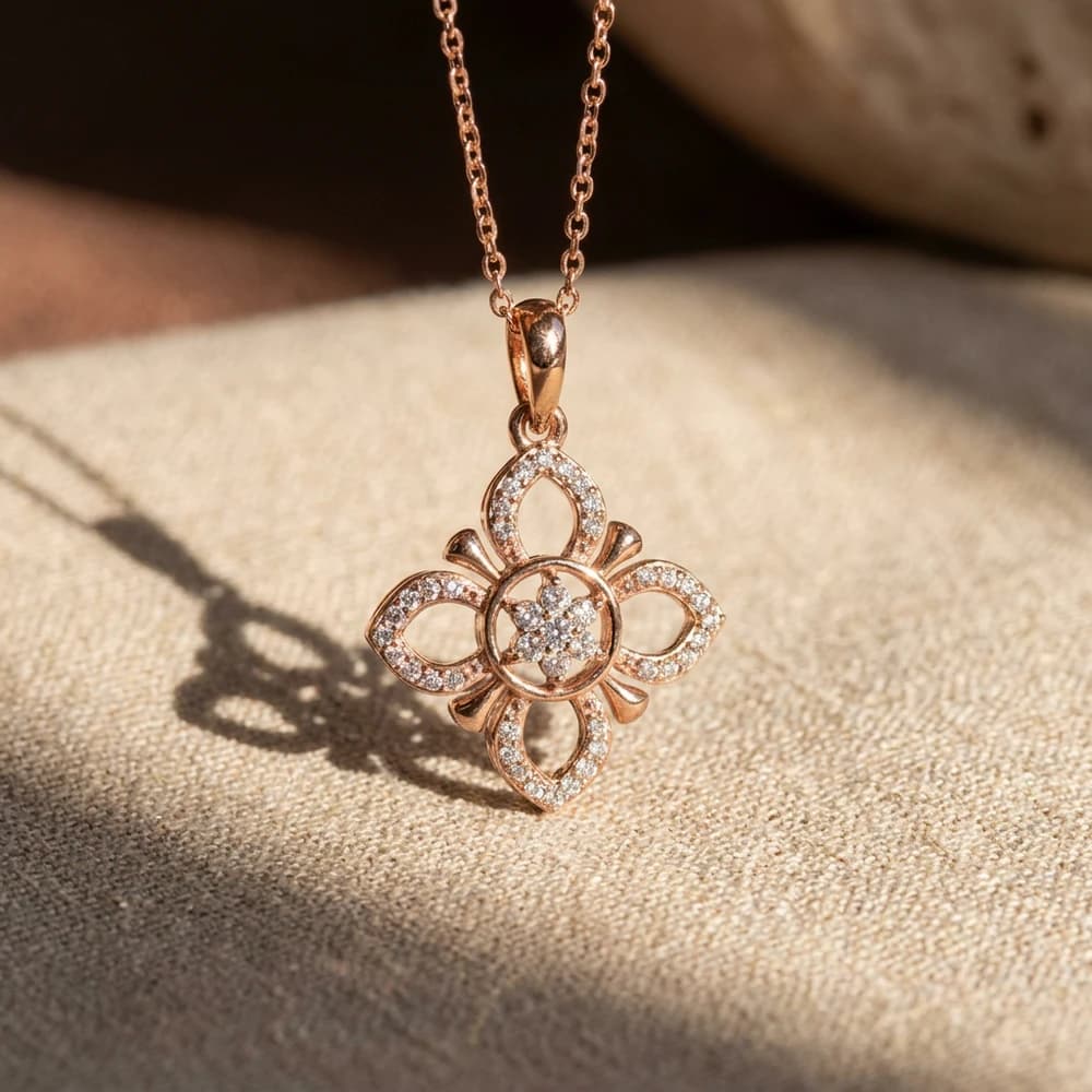 Captivating Open Circle Lab Grown Diamond Pendant - Image 5 Captivating Open Circle Lab Grown Diamond Pendant, view 5 of 5