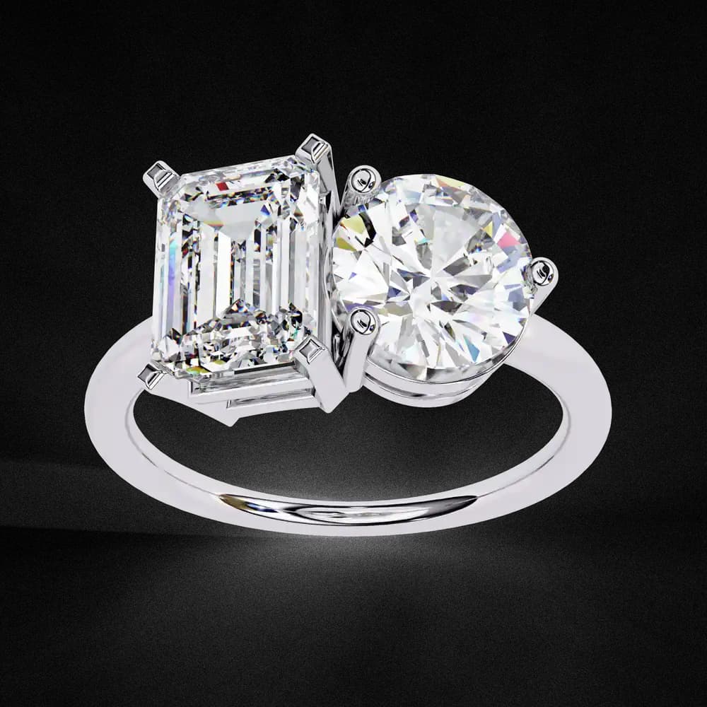 Celestial Duo Lab Grown Diamond Engagement Ring - Image 1 Celestial Duo Lab Grown Diamond Engagement Ring, view 1 of 4