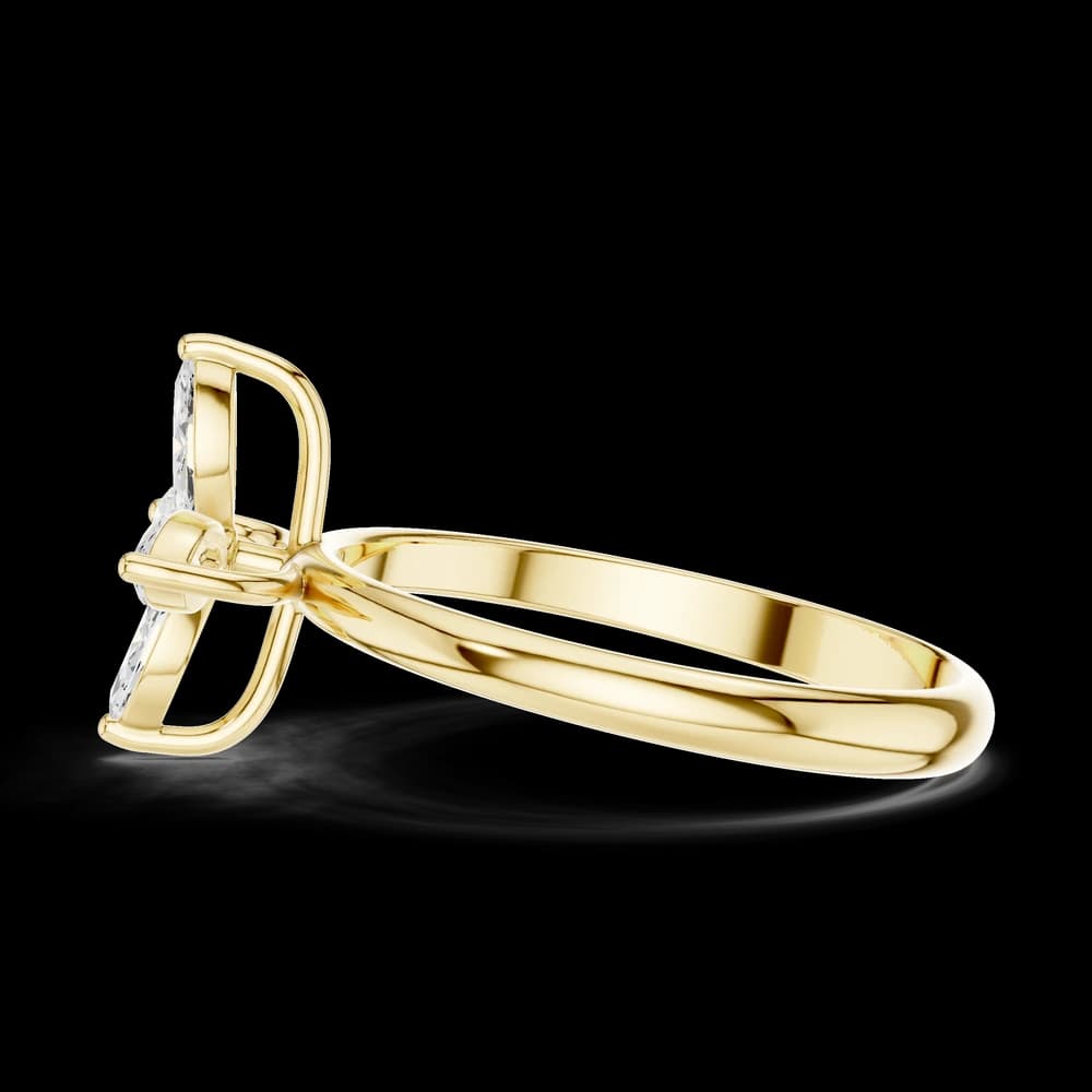 Marquise Four Stone Floral Motif Ring - Image 6 Marquise Four Stone Floral Motif Ring, view 6 of 6