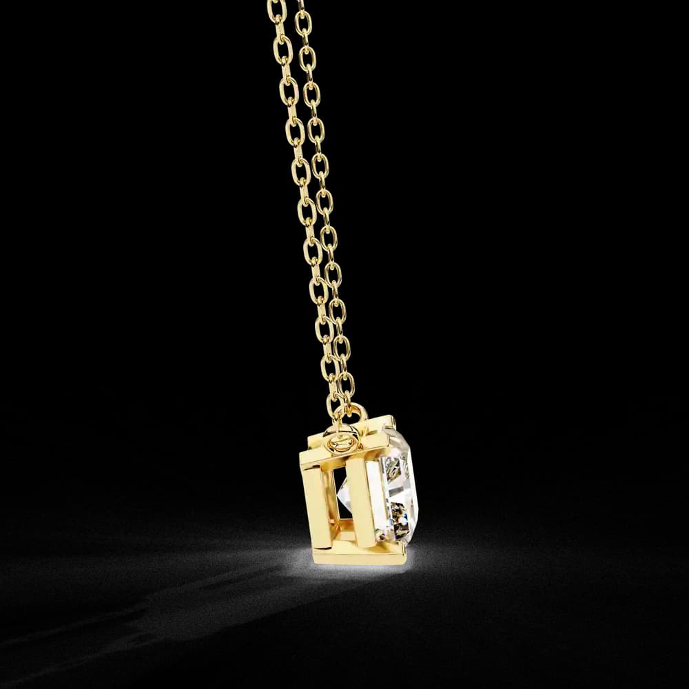 Classic Radiant Lab Grown Diamond Pendant - Image 13 Classic Radiant Lab Grown Diamond Pendant, view 13 of 16