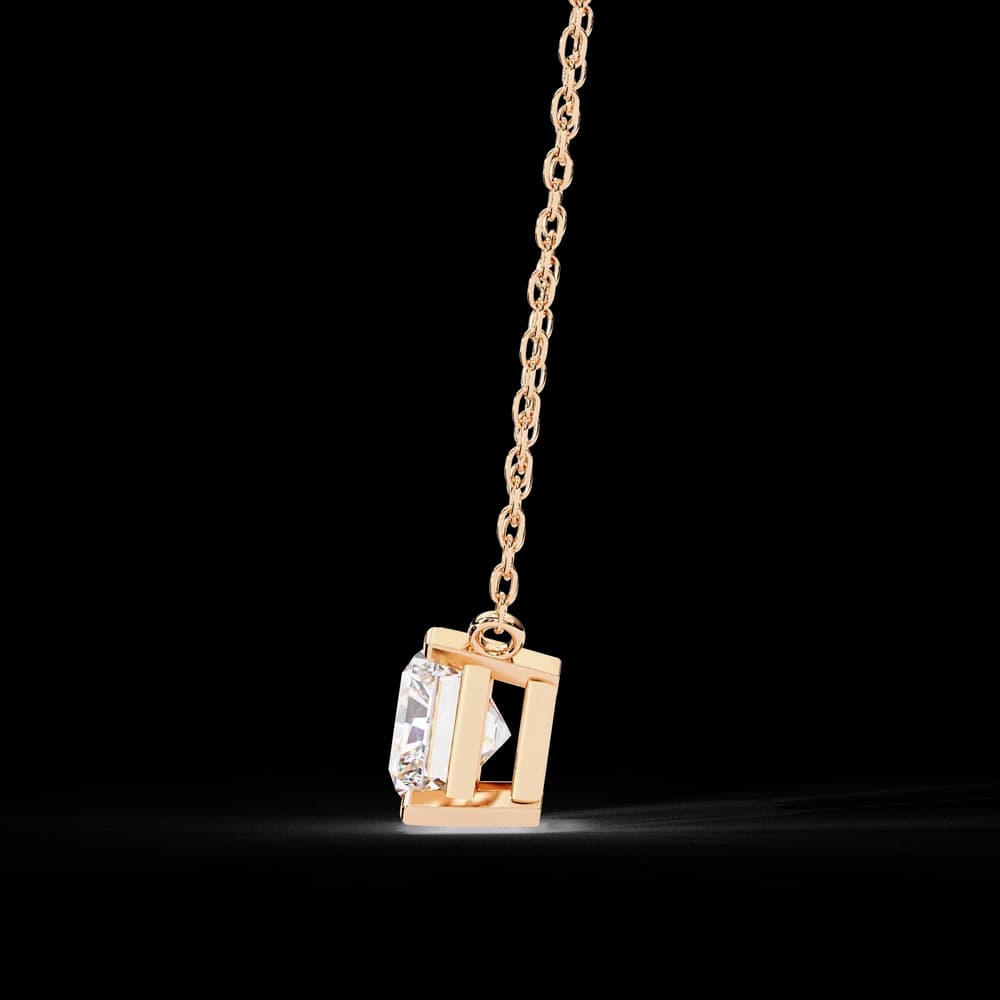 Classic Radiant Lab Grown Diamond Pendant - Image 8 Classic Radiant Lab Grown Diamond Pendant, view 8 of 16