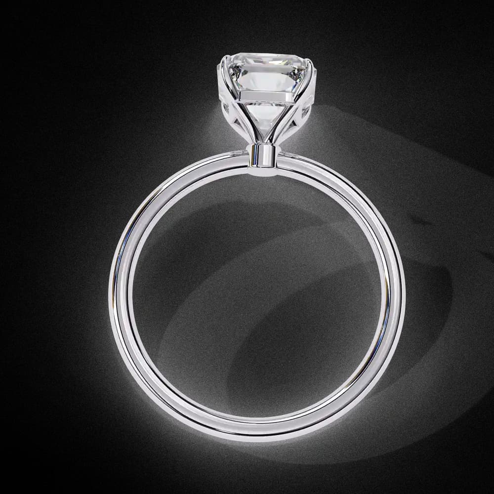 The Regal Emerald Lab Grown Solitaire Diamond Ring - Image 10 The Regal Emerald Lab Grown Solitaire Diamond Ring, view 10 of 11