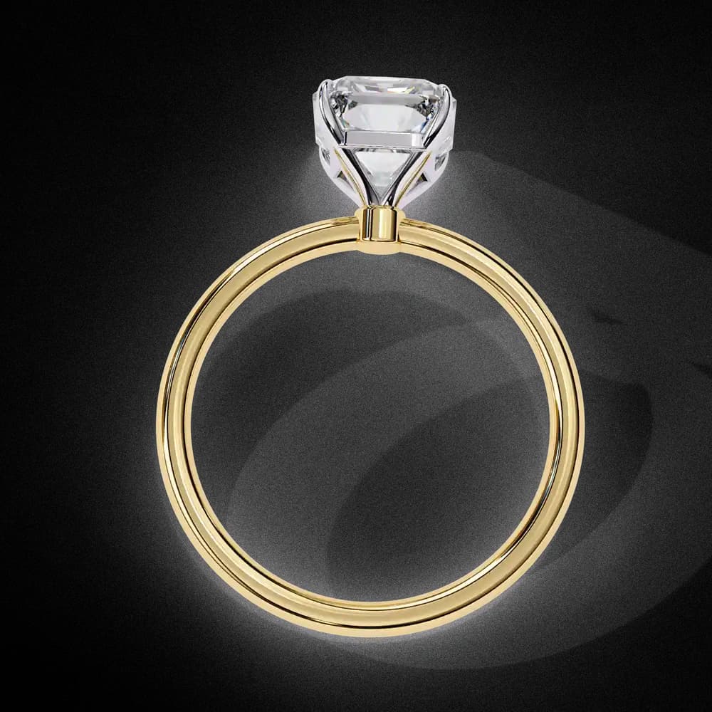 The Regal Emerald Lab Grown Solitaire Diamond Ring - Image 4 The Regal Emerald Lab Grown Solitaire Diamond Ring, view 4 of 11