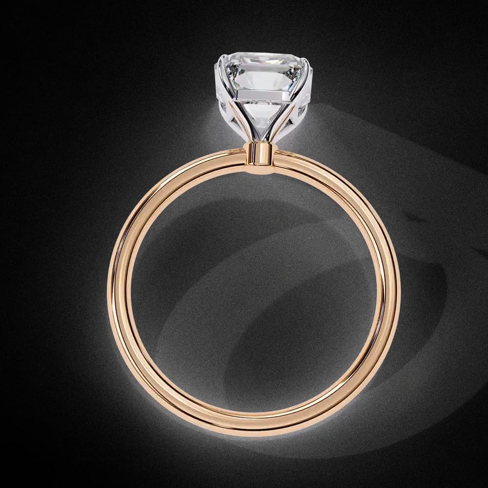 The Regal Emerald Lab Grown Solitaire Diamond Ring - Image 6 The Regal Emerald Lab Grown Solitaire Diamond Ring, view 6 of 11