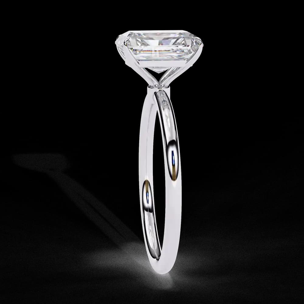 The Regal Emerald Lab Grown Solitaire Diamond Ring - Image 9 The Regal Emerald Lab Grown Solitaire Diamond Ring, view 9 of 11