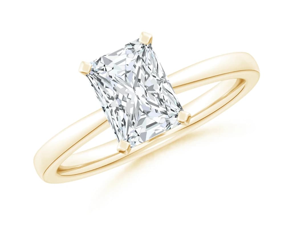 Classic Radiant Lab Grown Diamond Solitaire Ring - Image 1 Classic Radiant Lab Grown Diamond Solitaire Ring, view 1 of 5