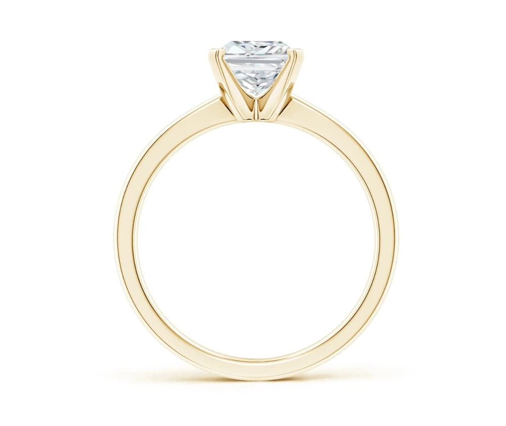 Classic Radiant Lab Grown Diamond Solitaire Ring - Image 2 Classic Radiant Lab Grown Diamond Solitaire Ring, view 2 of 5