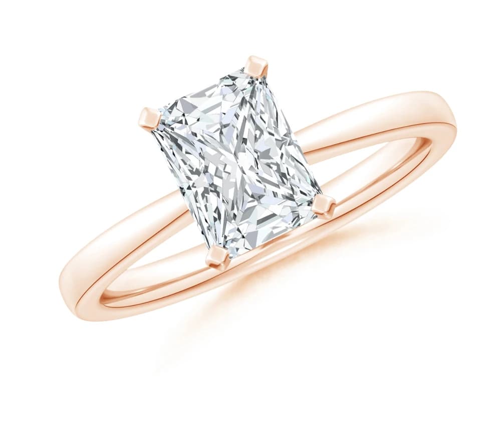 Classic Radiant Lab Grown Diamond Solitaire Ring - Image 5 Classic Radiant Lab Grown Diamond Solitaire Ring, view 5 of 5