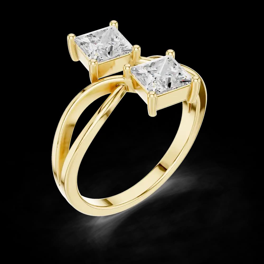 Entwined Princess Toi-Moi Lab Grown Ring - Image 5 Entwined Princess Toi-Moi Lab Grown Ring, view 5 of 6