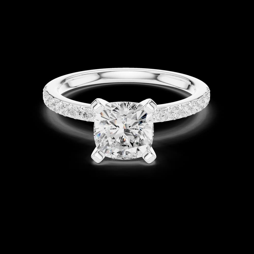 Cushion Pave Lab Grown Diamond Ring - Image 2 Cushion Pave Lab Grown Diamond Ring, view 2 of 6