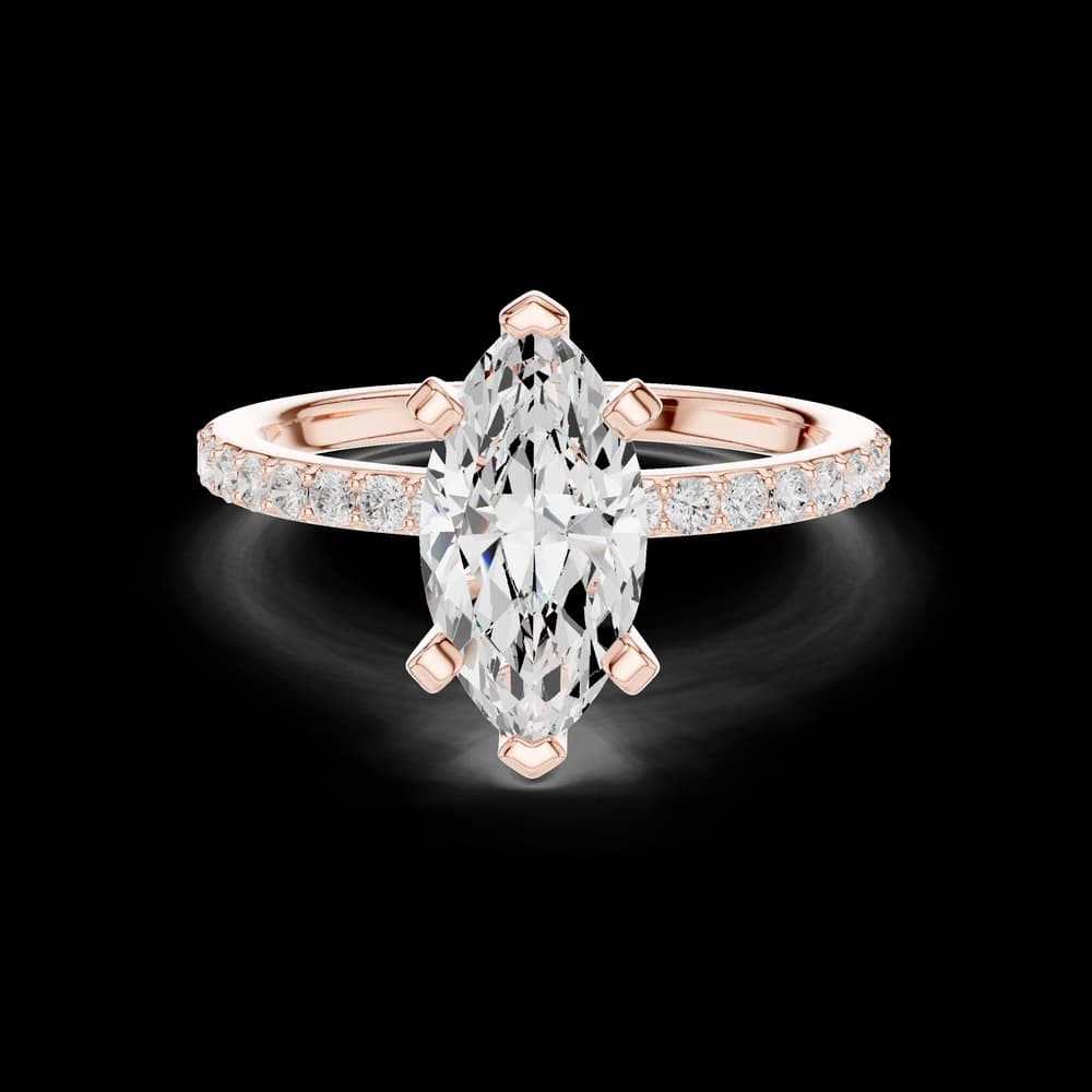 Six Prong Marquise Lab Grown Diamond Ring - Image 1 Six Prong Marquise Lab Grown Diamond Ring, view 1 of 6