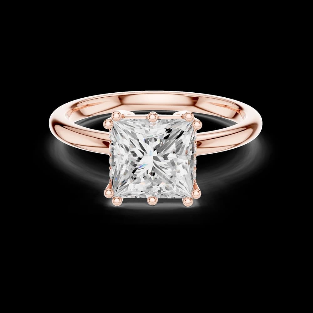 Minimalist Princess Cut Lab Grown Diamond Ring - Image 1 Minimalist Princess Cut Lab Grown Diamond Ring, view 1 of 6