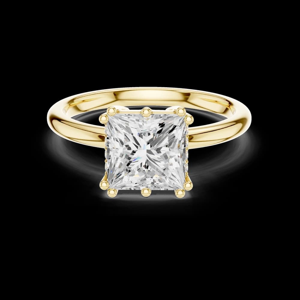 Minimalist Princess Cut Lab Grown Diamond Ring - Image 3 Minimalist Princess Cut Lab Grown Diamond Ring, view 3 of 6