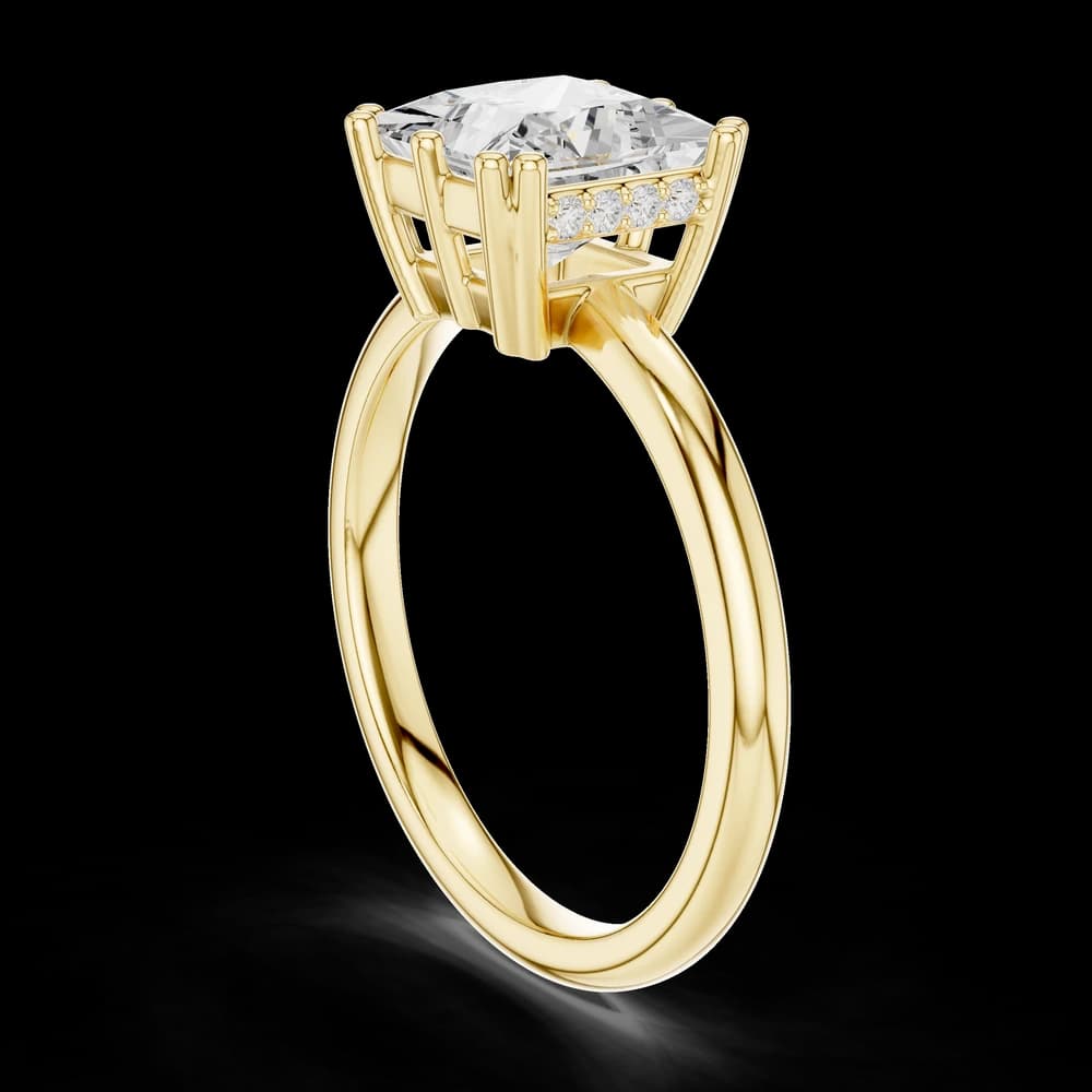 Minimalist Princess Cut Lab Grown Diamond Ring - Image 4 Minimalist Princess Cut Lab Grown Diamond Ring, view 4 of 6
