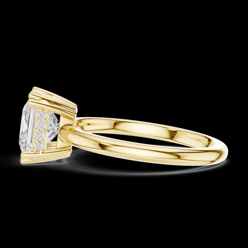 Minimalist Princess Cut Lab Grown Diamond Ring - Image 6 Minimalist Princess Cut Lab Grown Diamond Ring, view 6 of 6