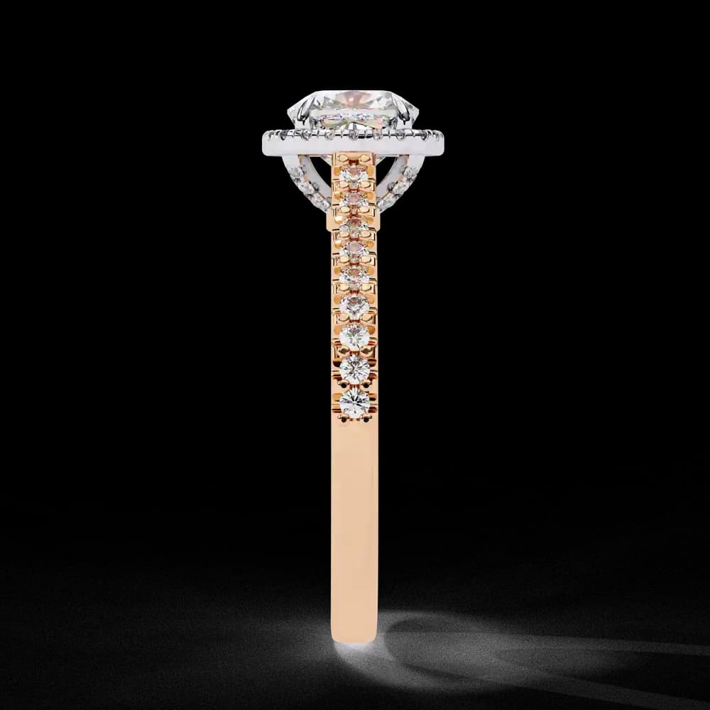 The Kacey Cushion Halo Cathedral Lab Grown Diamond Engagement Ring - Image 6 The Kacey Cushion Halo Cathedral Lab Grown Diamond Engagement Ring, view 6 of 12