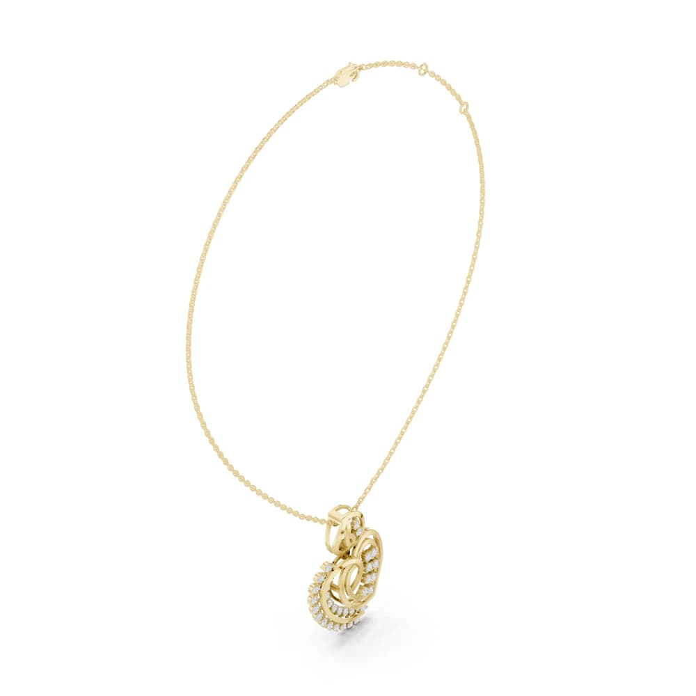 Dainty Cluster Lab Grown Diamond Halo Pendant - Image 4 Dainty Cluster Lab Grown Diamond Halo Pendant, view 4 of 6