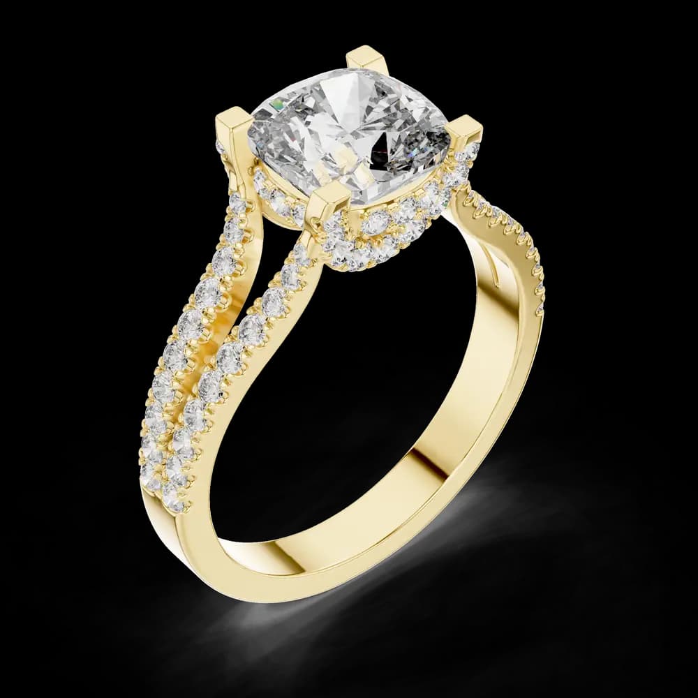 Dawn Mist Lab Grown Diamond Frosted Ring - Image 5 Dawn Mist Lab Grown Diamond Frosted Ring, view 5 of 6