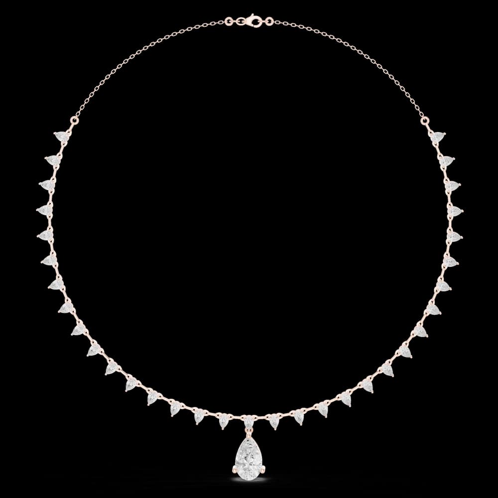 Deluxe Pear Diamond Lab Grown Necklace - Image 1 Deluxe Pear Diamond Lab Grown Necklace, view 1 of 6