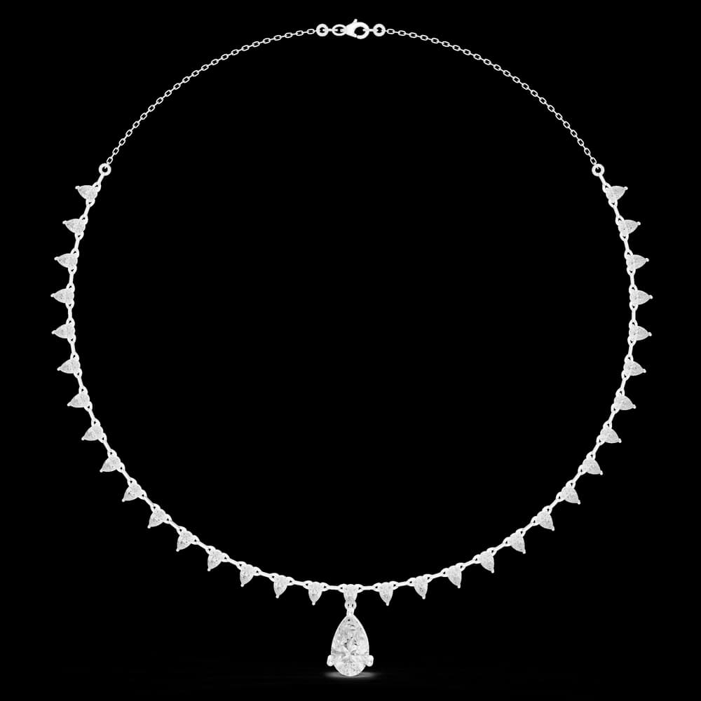 Deluxe Pear Diamond Lab Grown Necklace - Image 2 Deluxe Pear Diamond Lab Grown Necklace, view 2 of 6
