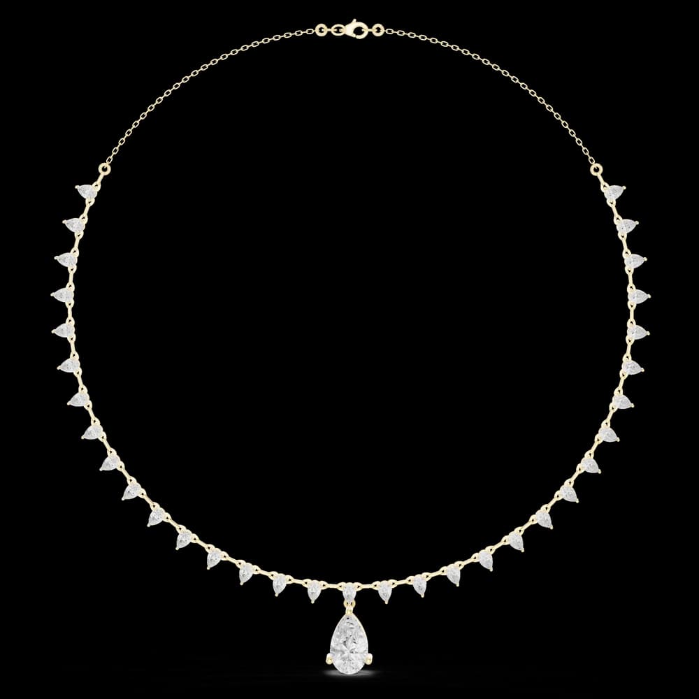 Deluxe Pear Diamond Lab Grown Necklace - Image 3 Deluxe Pear Diamond Lab Grown Necklace, view 3 of 6