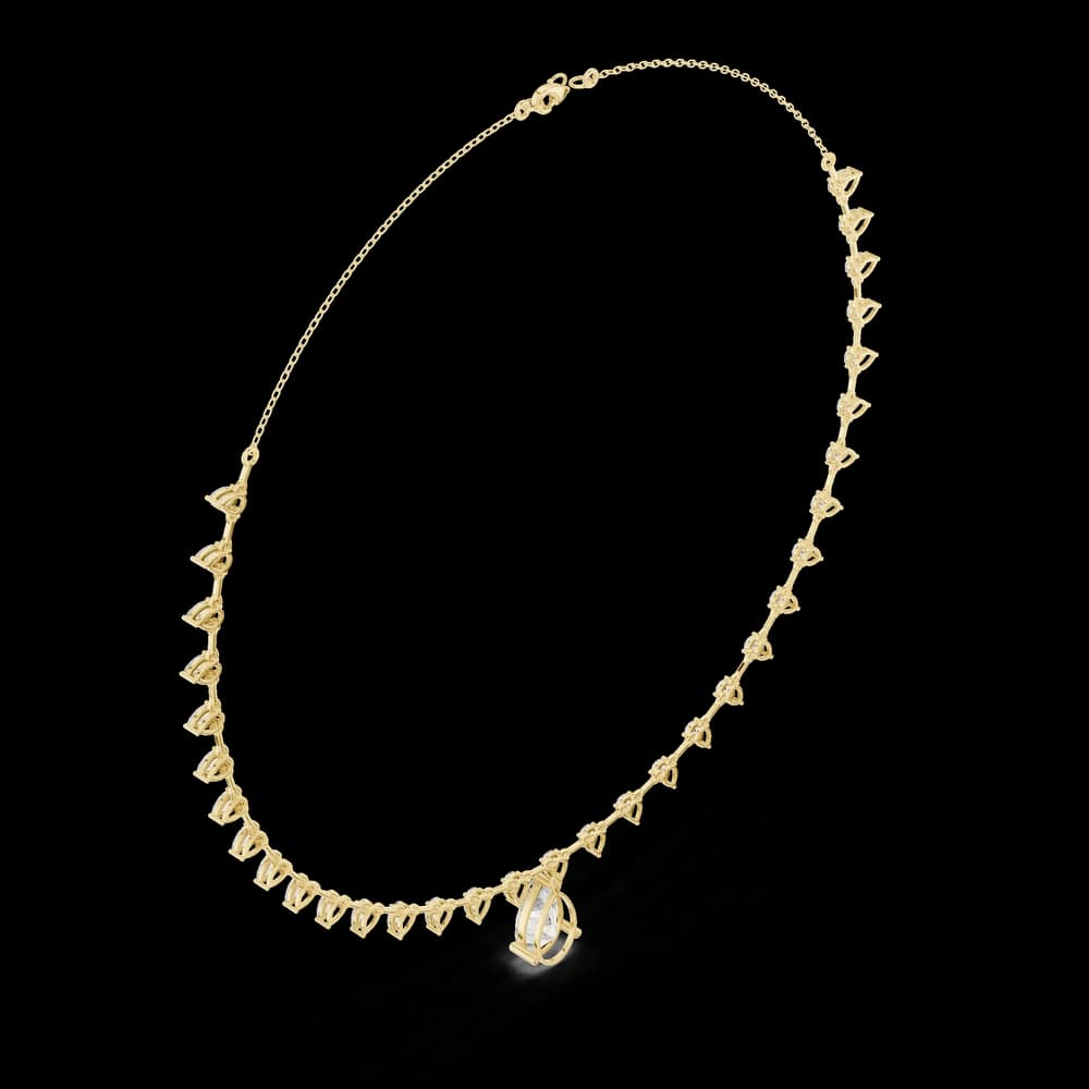 Deluxe Pear Diamond Lab Grown Necklace - Image 5 Deluxe Pear Diamond Lab Grown Necklace, view 5 of 6