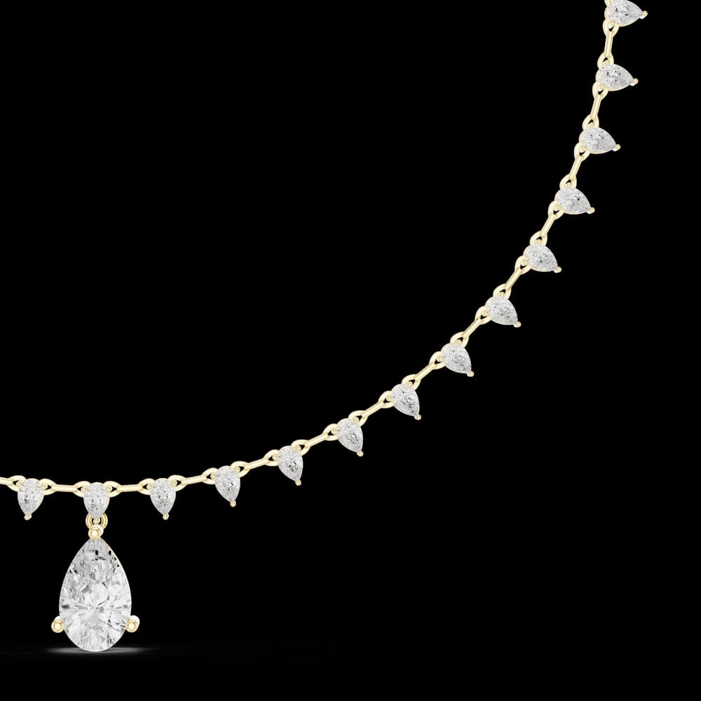 Deluxe Pear Diamond Lab Grown Necklace - Image 6 Deluxe Pear Diamond Lab Grown Necklace, view 6 of 6