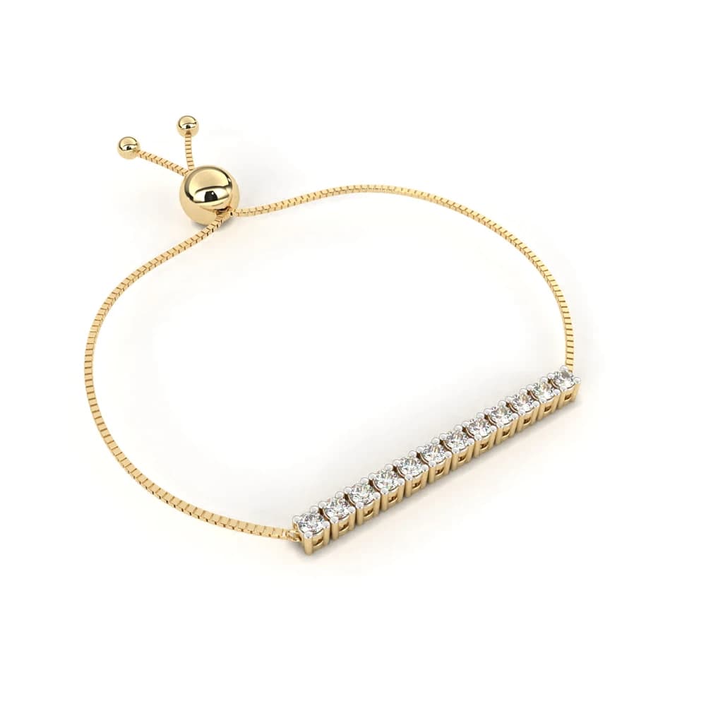 Minimalist Lab Grown Diamond Bar Bracelet - Image 1 Minimalist Lab Grown Diamond Bar Bracelet, view 1 of 5