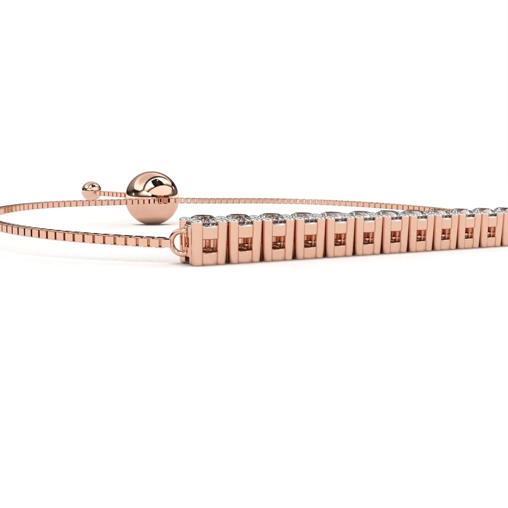 Minimalist Lab Grown Diamond Bar Bracelet - Image 4 Minimalist Lab Grown Diamond Bar Bracelet, view 4 of 5