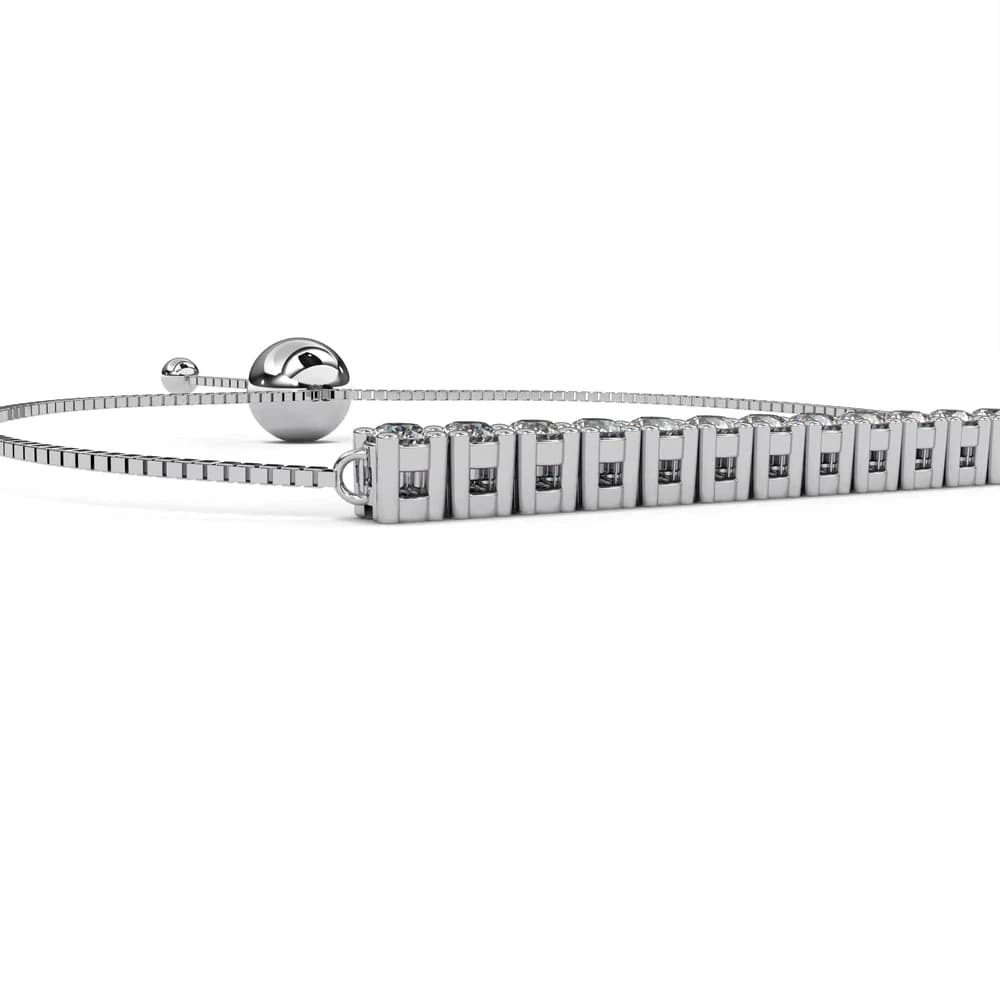 Minimalist Lab Grown Diamond Bar Bracelet - Image 5 Minimalist Lab Grown Diamond Bar Bracelet, view 5 of 5