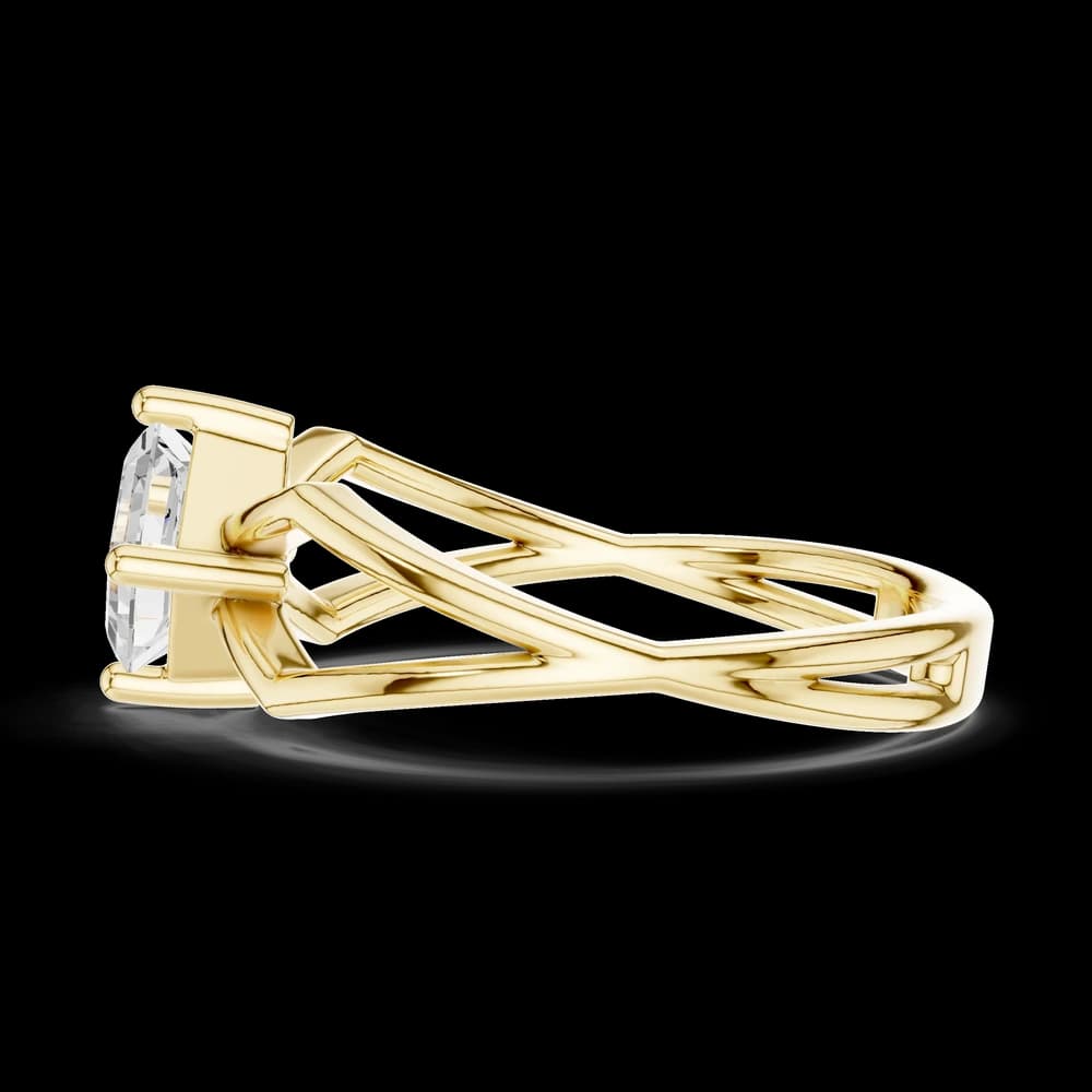 Asscher Solitaire Lab Grown Diamond Ring - Image 6 Asscher Solitaire Lab Grown Diamond Ring, view 6 of 6