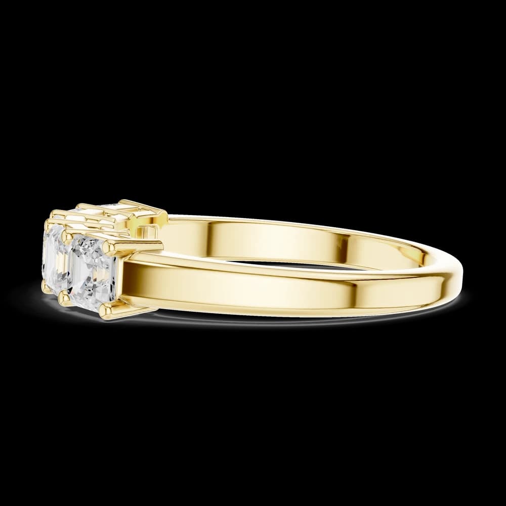 Five-Stone Asscher Cut Lab Grown Diamond Ring - Image 6 Five-Stone Asscher Cut Lab Grown Diamond Ring, view 6 of 6
