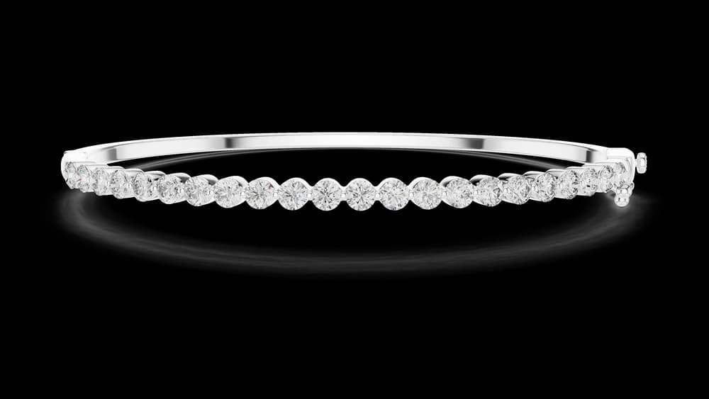 Elegant Floating Solitaire Lab grown diamond Bracelet - Image 3 Elegant Floating Solitaire Lab grown diamond Bracelet, view 3 of 4
