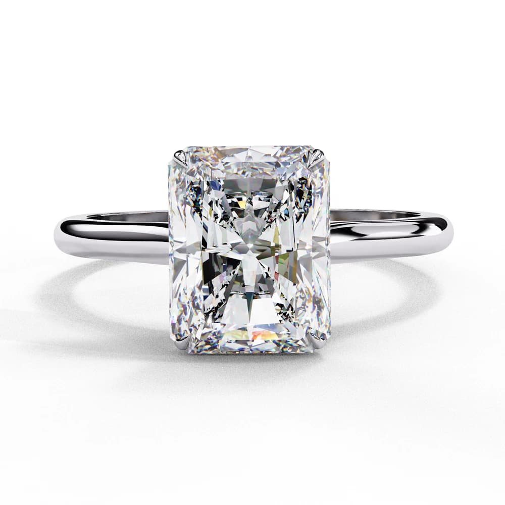 Elegant Radiant Rectangular Lab Grown Diamond Ring - Image 11 Elegant Radiant Rectangular Lab Grown Diamond Ring, view 11 of 14